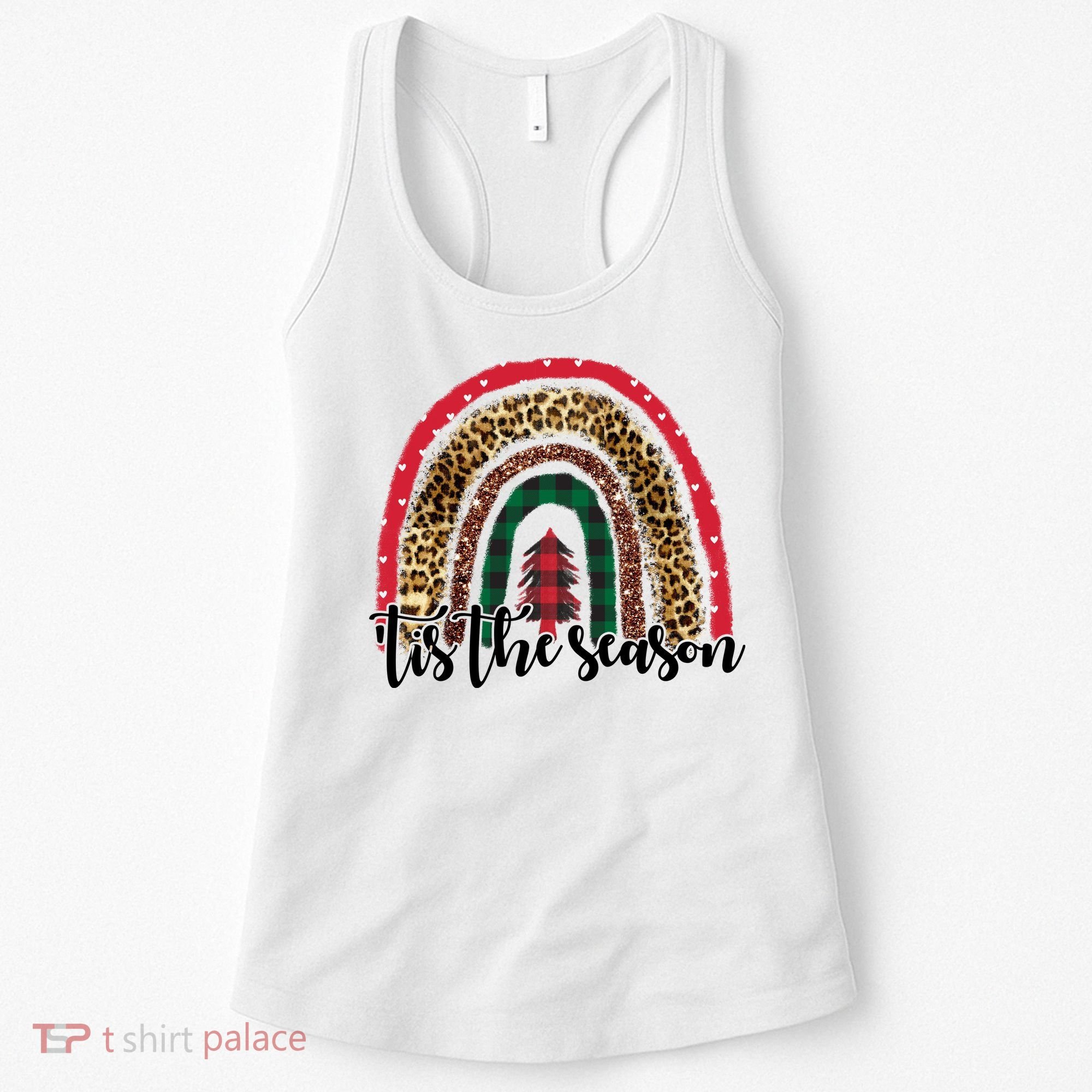 Tis The Season Holiday Rainbow Cute Christmas Women's Tank Top