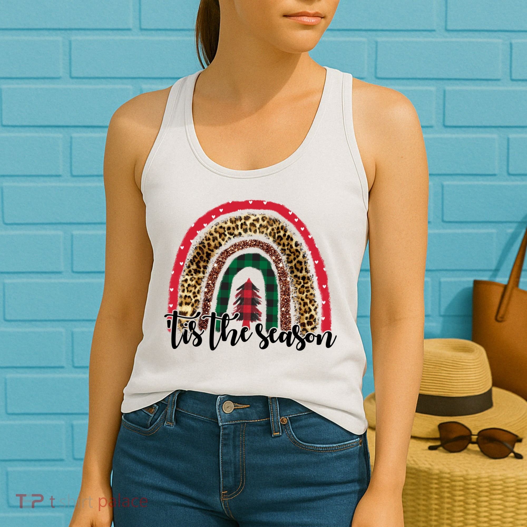 Tis The Season Holiday Rainbow Cute Christmas Women's Tank Top