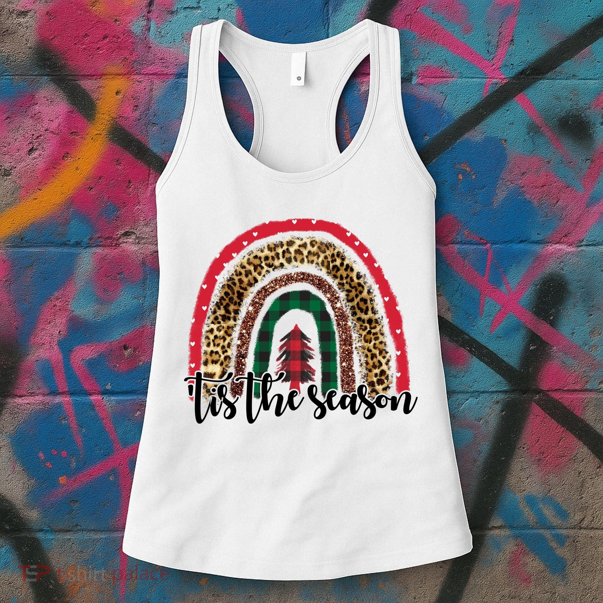Tis The Season Holiday Rainbow Cute Christmas Women's Tank Top