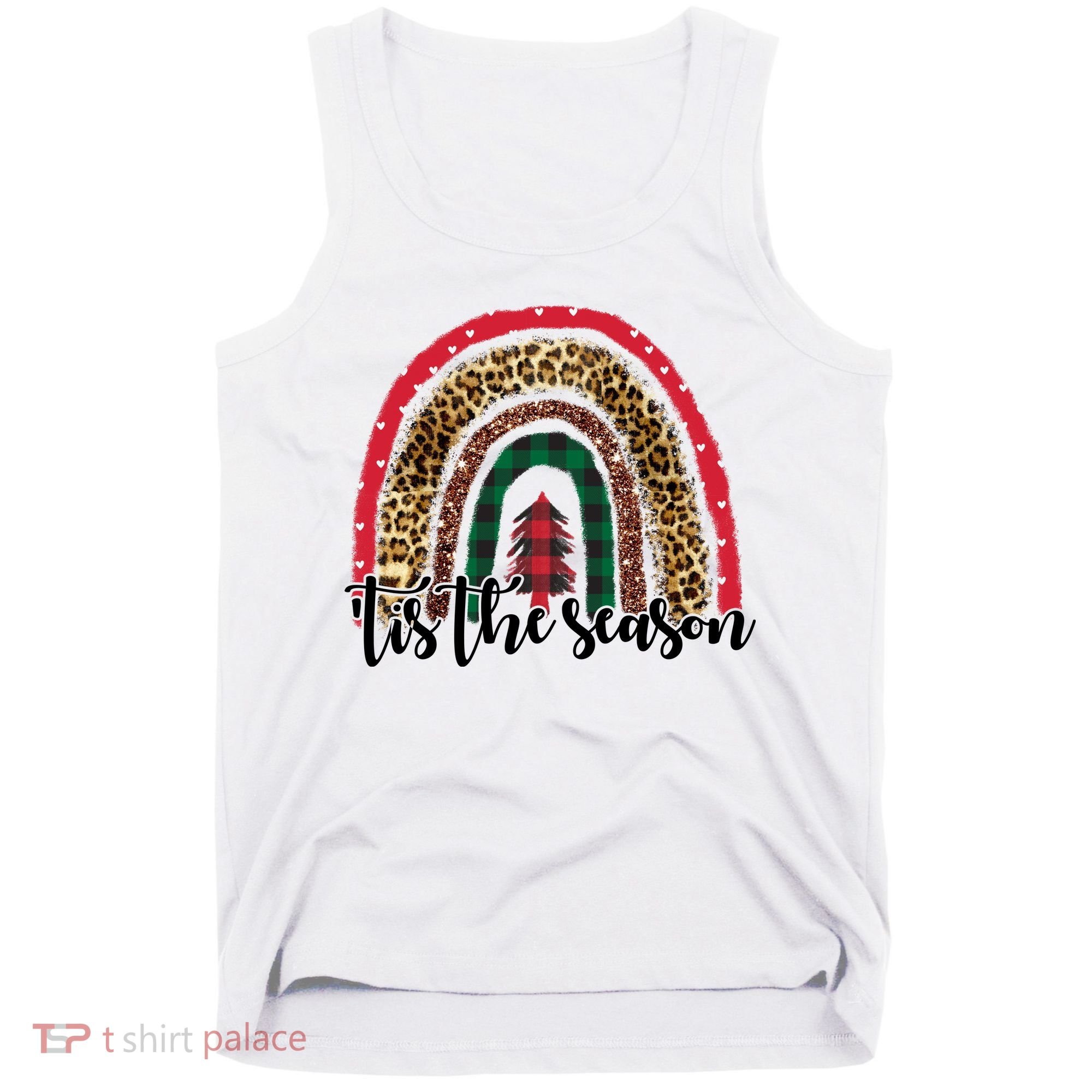 Tis The Season Holiday Rainbow Cute Christmas Tank Top