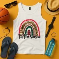Tis The Season Holiday Rainbow Cute Christmas Tank Top thumb 4