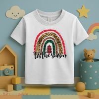 Tis The Season Holiday Rainbow Cute Christmas Toddler T-Shirt thumb 3