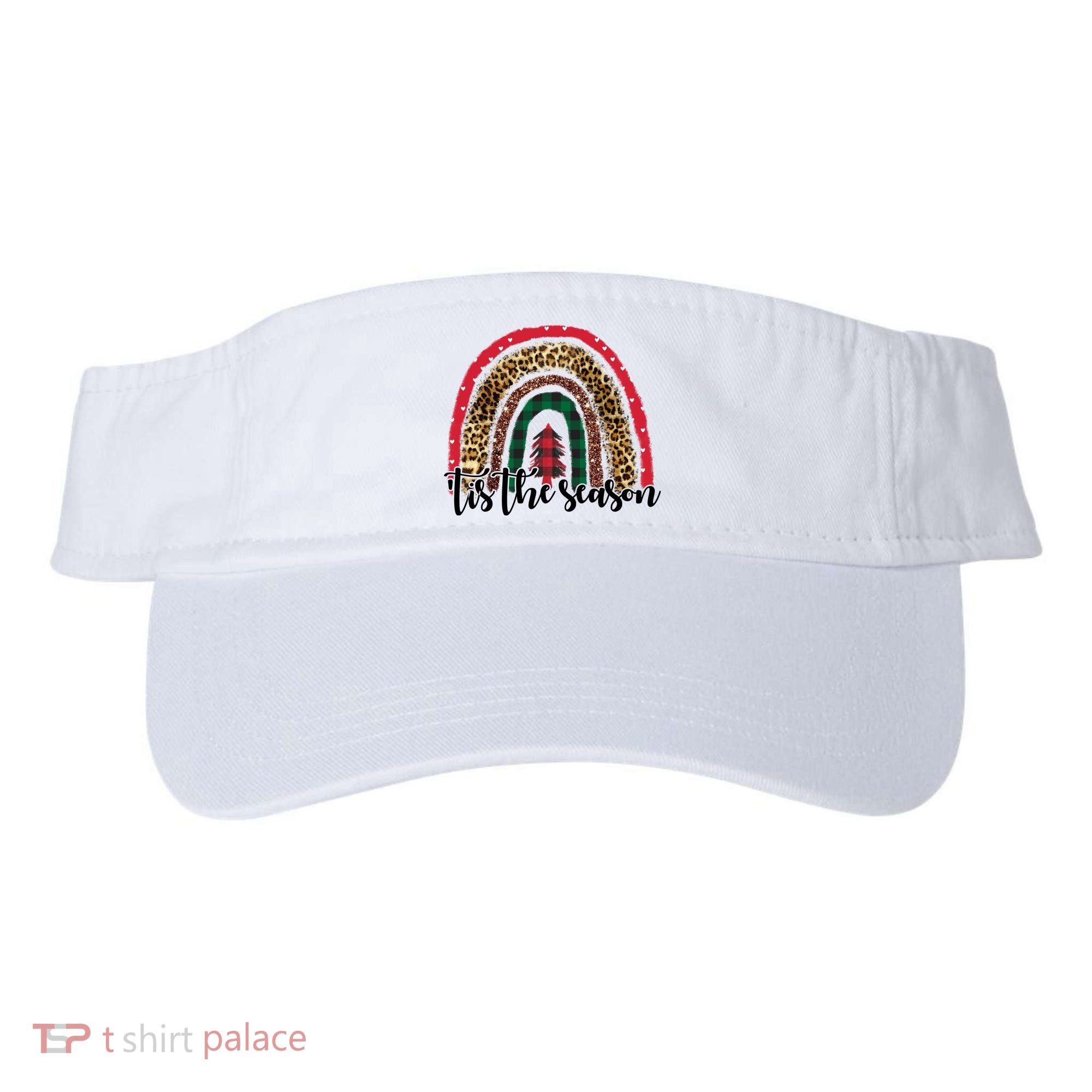 Tis The Season Holiday Rainbow Cute Christmas Visor