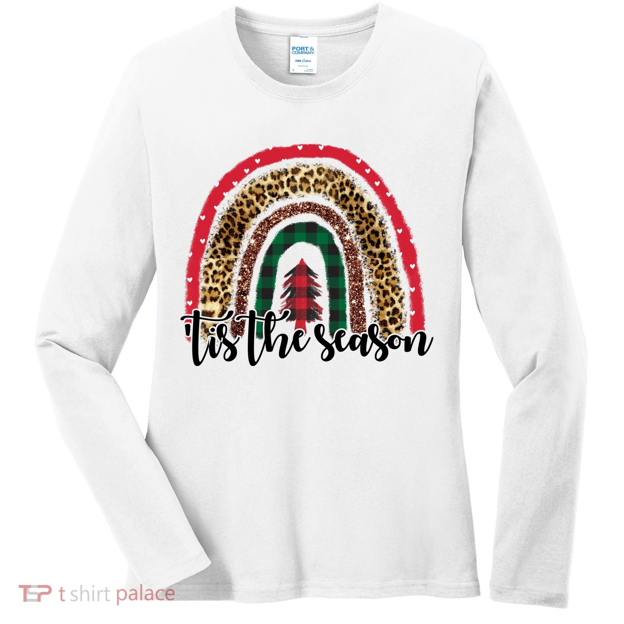 Tis The Season Holiday Rainbow Cute Christmas Women's Long Sleeve Shirt