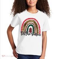 Tis The Season Holiday Rainbow Cute Christmas Kids T-Shirt thumb 2