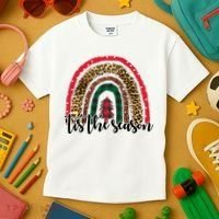 Tis The Season Holiday Rainbow Cute Christmas Kids T-Shirt thumb 3