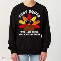 Turkey Trot Squad Race Funny Thanksgiving Running Runner Women's Sweatshirt thumb 0