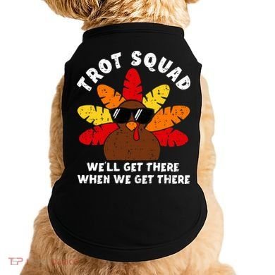 Turkey Trot Squad Race Funny Thanksgiving Running Runner Doggie Tank