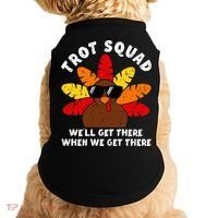 Turkey Trot Squad Race Funny Thanksgiving Running Runner Doggie Tank thumb 0