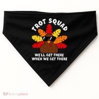 Turkey Trot Squad Race Funny Thanksgiving Running Runner USA-Made Doggie Bandana thumb 0