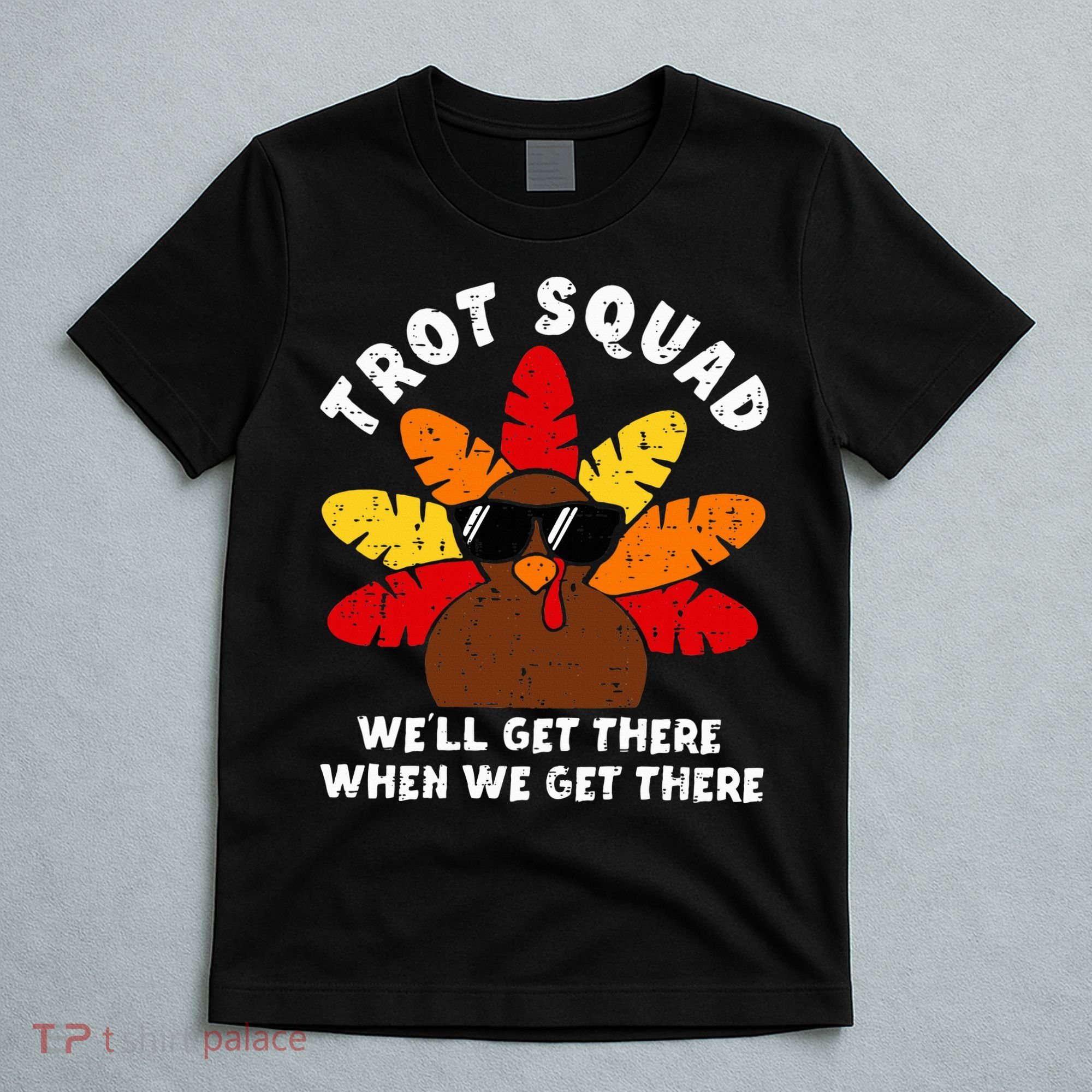 Turkey Trot Squad Race Funny Thanksgiving Running Runner T-Shirt
