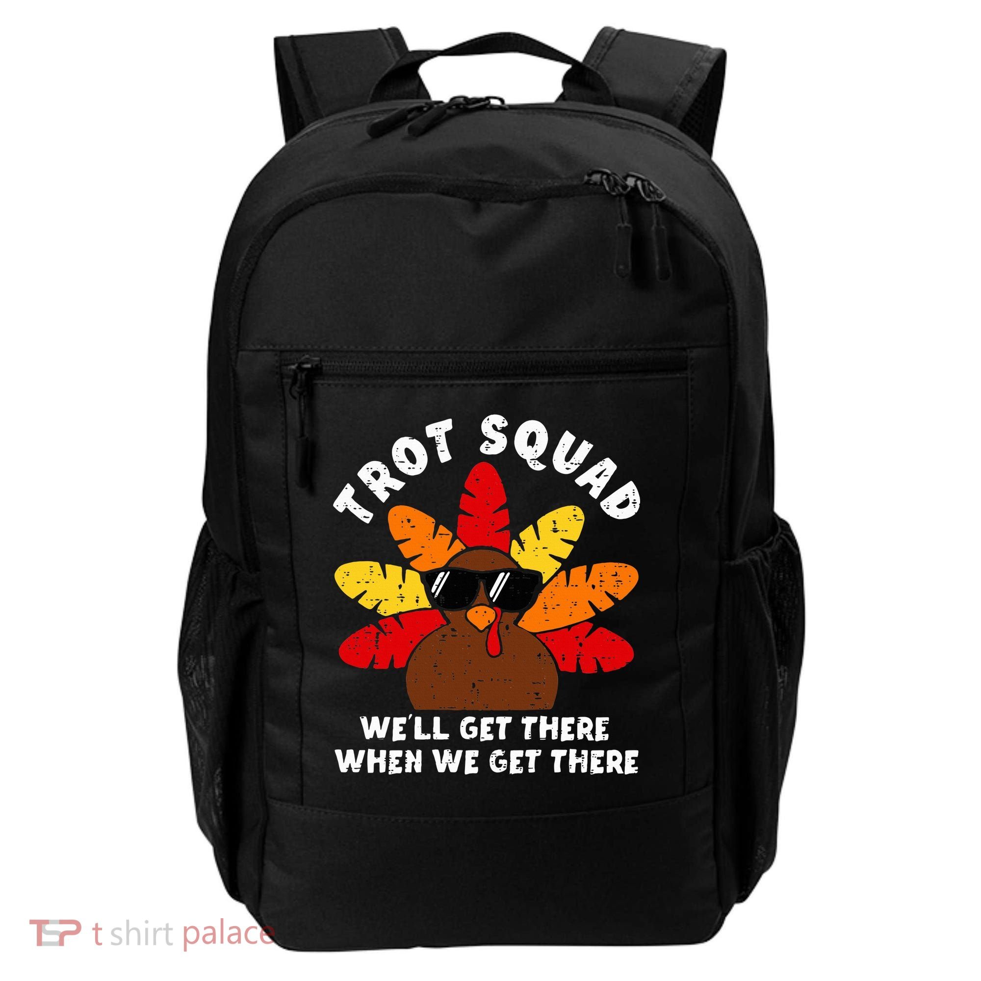 Turkey Trot Squad Race Funny Thanksgiving Running Runner Backpack