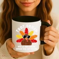 Turkey Trot Squad Race Funny Thanksgiving Running Runner Coffee Mug thumb 3