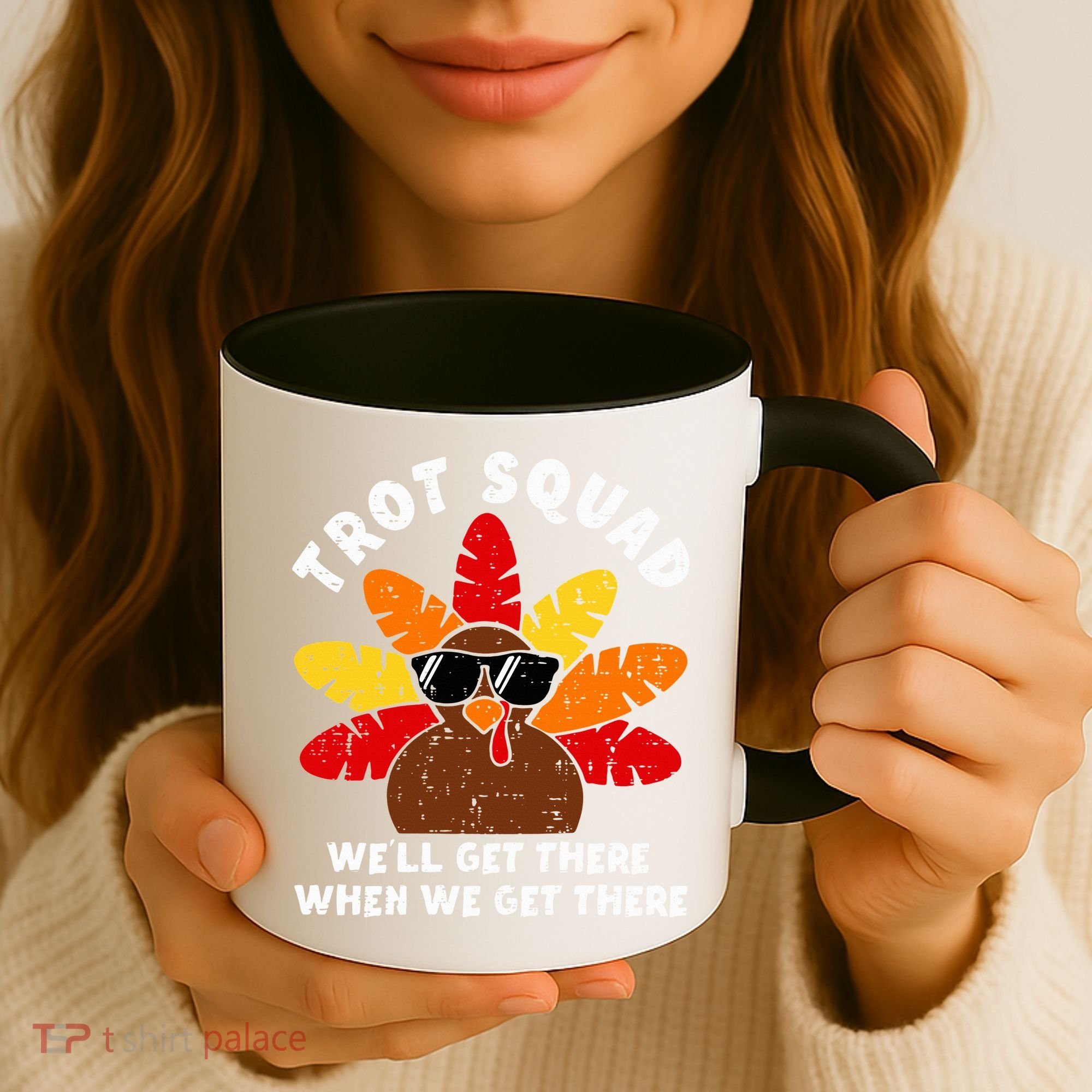 Turkey Trot Squad Race Funny Thanksgiving Running Runner Coffee Mug