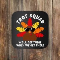 Turkey Trot Squad Race Funny Thanksgiving Running Runner Coaster thumb 0