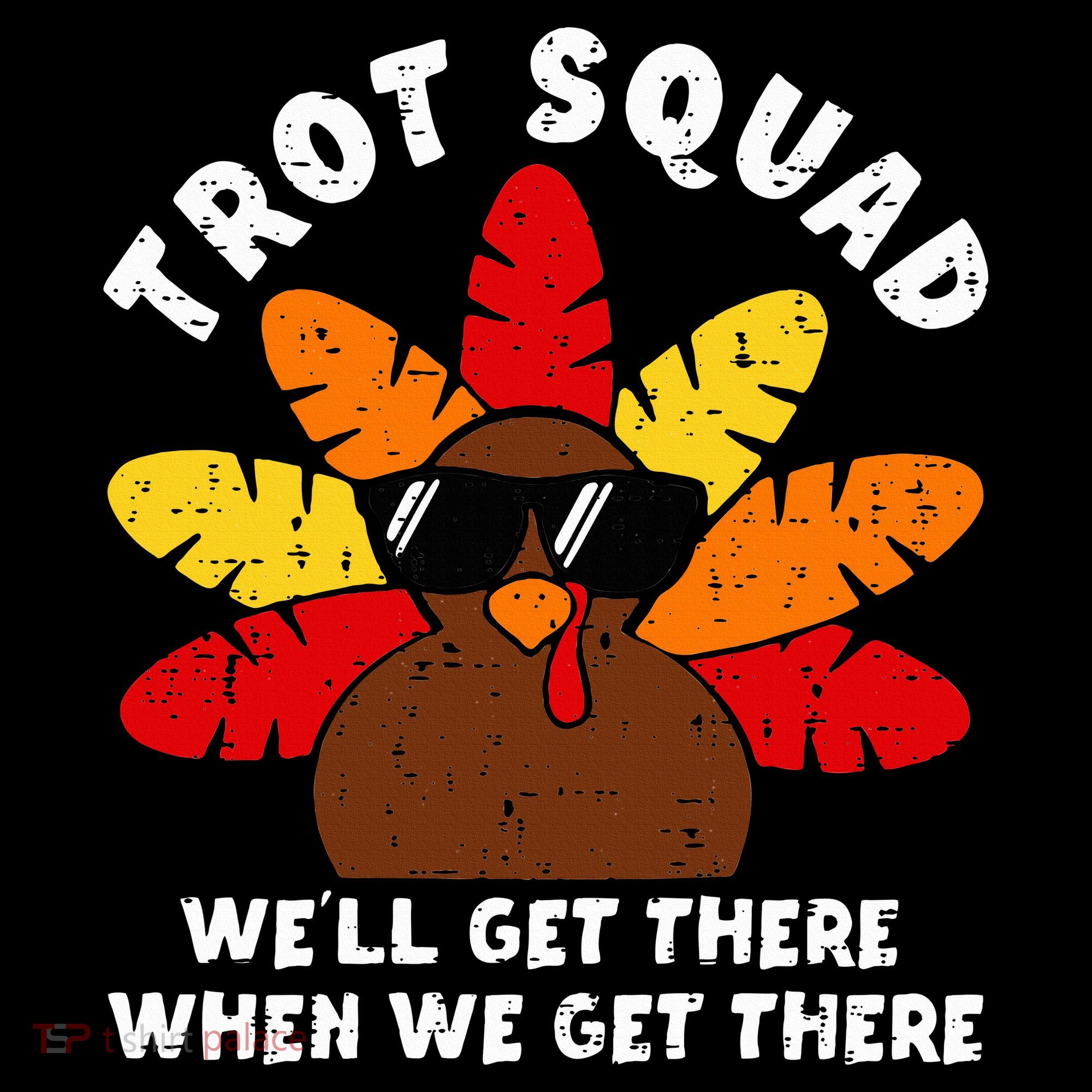 Turkey Trot Squad Race Funny Thanksgiving Running Runner Women's Hoodie