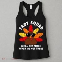 Turkey Trot Squad Race Funny Thanksgiving Running Runner Women's Tank Top thumb 3