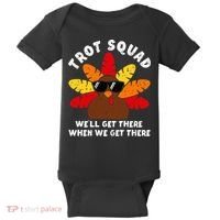 Turkey Trot Squad Race Funny Thanksgiving Running Runner Baby Bodysuit thumb 0