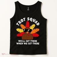 Turkey Trot Squad Race Funny Thanksgiving Running Runner Tank Top thumb 2