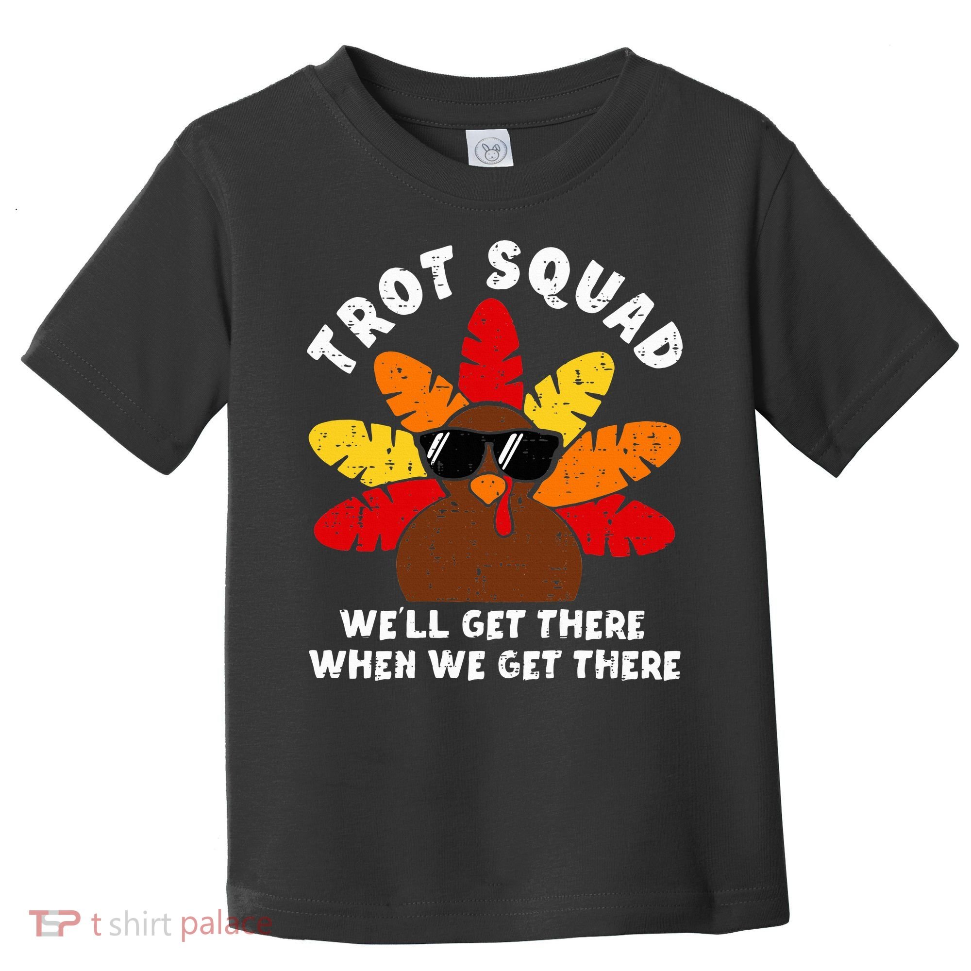 Turkey Trot Squad Race Funny Thanksgiving Running Runner Toddler T-Shirt