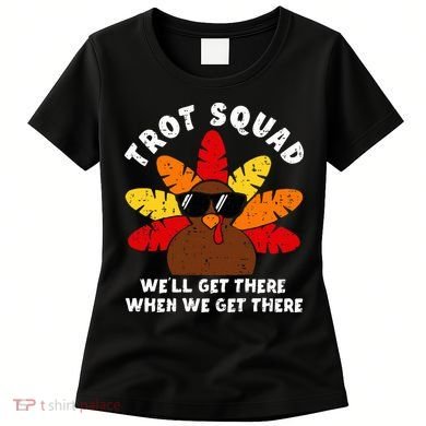 Turkey Trot Squad Race Funny Thanksgiving Running Runner Women's T-Shirt