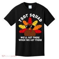 Turkey Trot Squad Race Funny Thanksgiving Running Runner Kids T-Shirt thumb 0