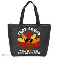 Turkey Trot Squad Race Funny Thanksgiving Running Runner Tote Bag thumb 0