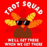 Turkey Trot Squad Race Funny Thanksgiving Running Runner Santa Hat thumb 1