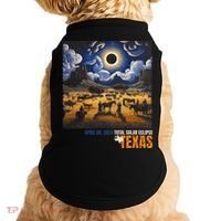 Texas Total Solar Eclipse Retro April 8 2024 Astronomy Doggie Tank thumb 0