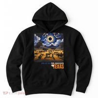 Texas Total Solar Eclipse Retro April 8 2024 Astronomy Hoodie thumb 0