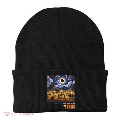 Texas Total Solar Eclipse Retro April 8 2024 Astronomy Beanie
