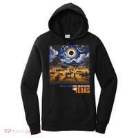 Texas Total Solar Eclipse Retro April 8 2024 Astronomy Women's Hoodie thumb 0