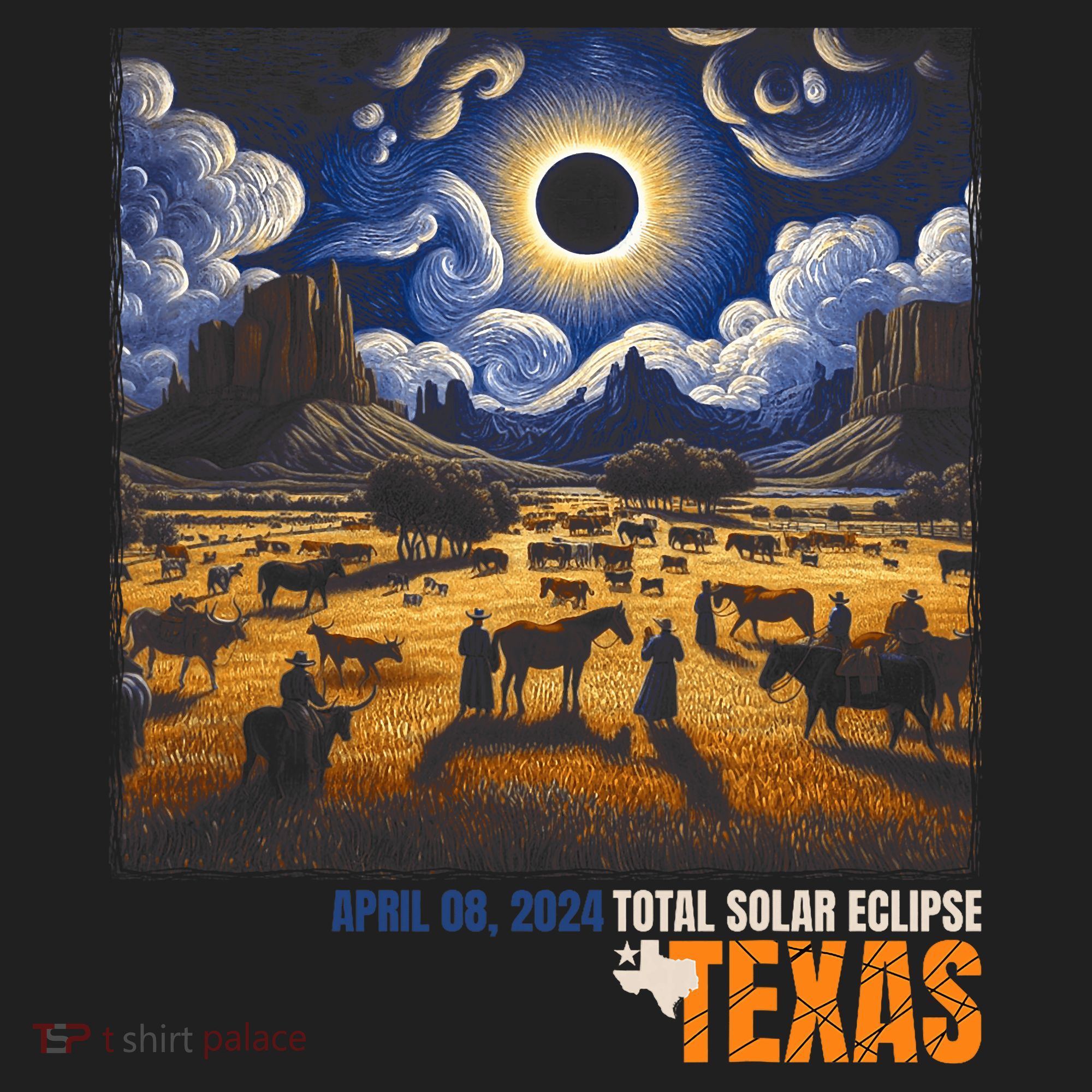 Texas Total Solar Eclipse Retro April 8 2024 Astronomy Tumbler