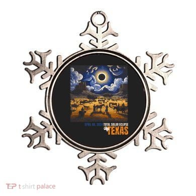 Texas Total Solar Eclipse Retro April 8 2024 Astronomy Ornament