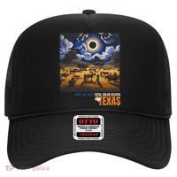 Texas Total Solar Eclipse Retro April 8 2024 Astronomy Hat thumb 0