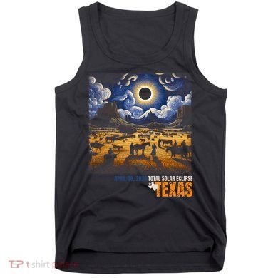 Texas Total Solar Eclipse Retro April 8 2024 Astronomy Tank Top