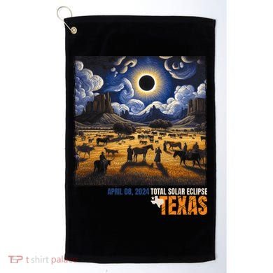 Texas Total Solar Eclipse Retro April 8 2024 Astronomy Golf Towel