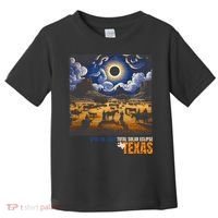 Texas Total Solar Eclipse Retro April 8 2024 Astronomy Toddler T-Shirt thumb 0