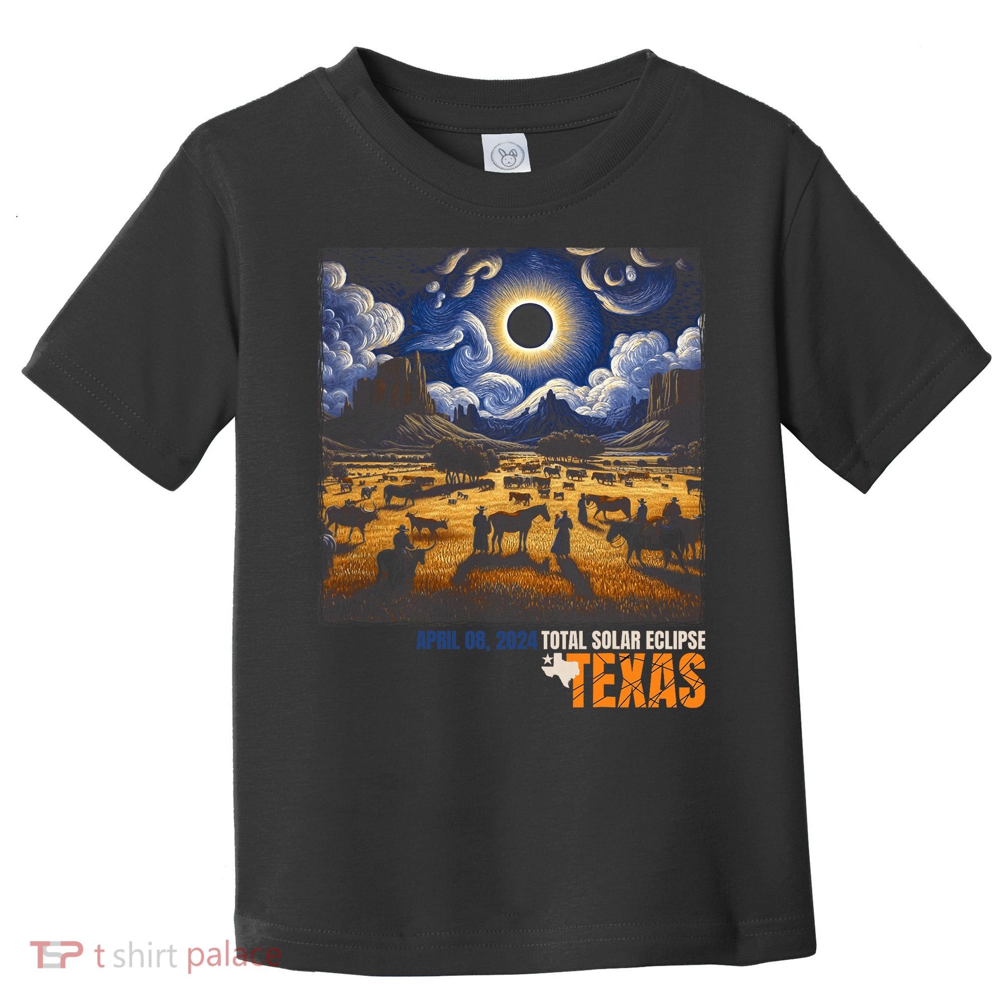 Texas Total Solar Eclipse Retro April 8 2024 Astronomy Toddler T-Shirt