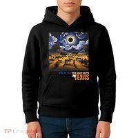 Texas Total Solar Eclipse Retro April 8 2024 Astronomy Kids Hoodie thumb 4