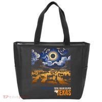 Texas Total Solar Eclipse Retro April 8 2024 Astronomy Tote Bag thumb 0