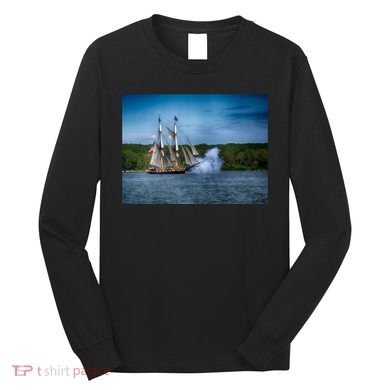The Tall Ship Niagara With Cannons Long Sleeve Shirt