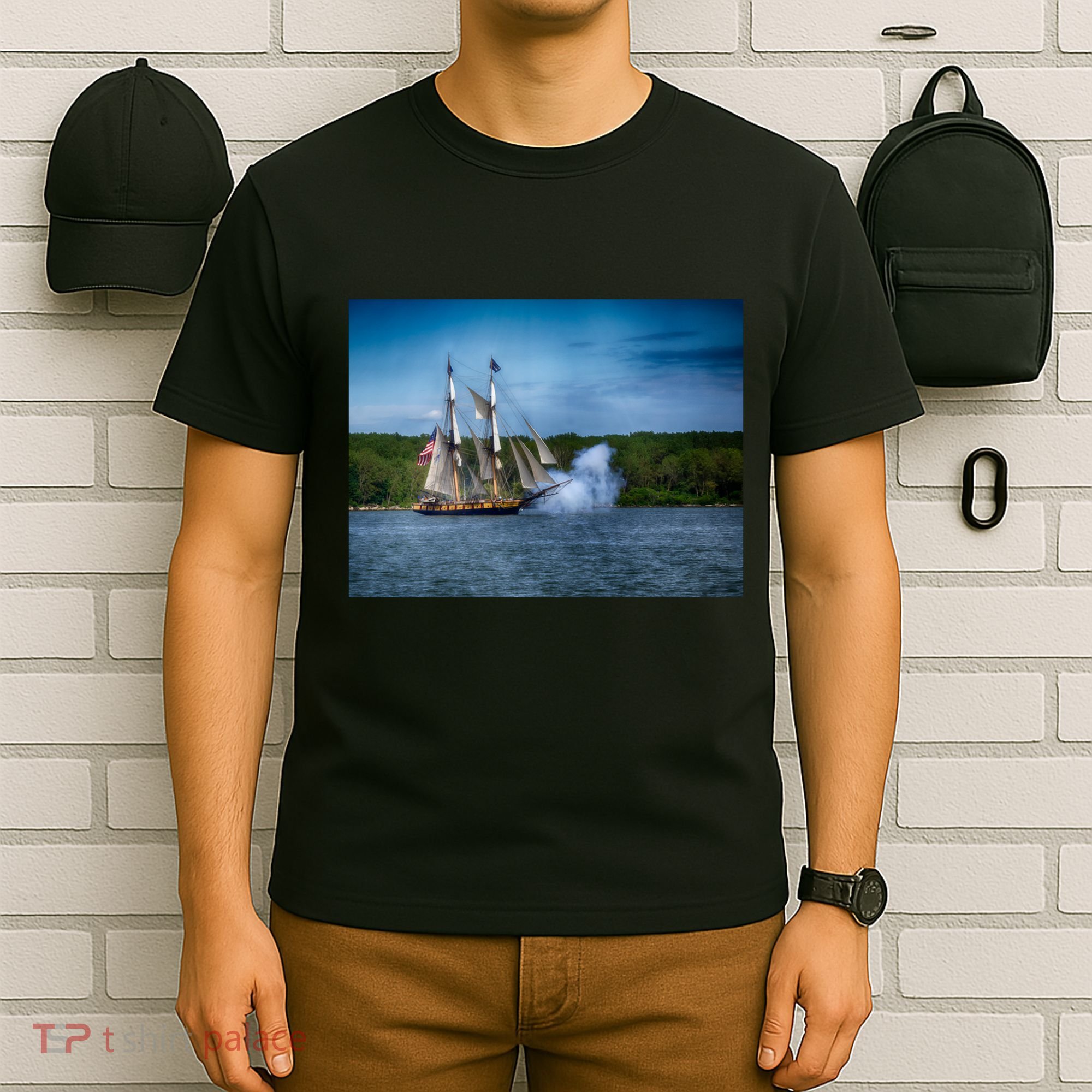 The Tall Ship Niagara With Cannons T-Shirt