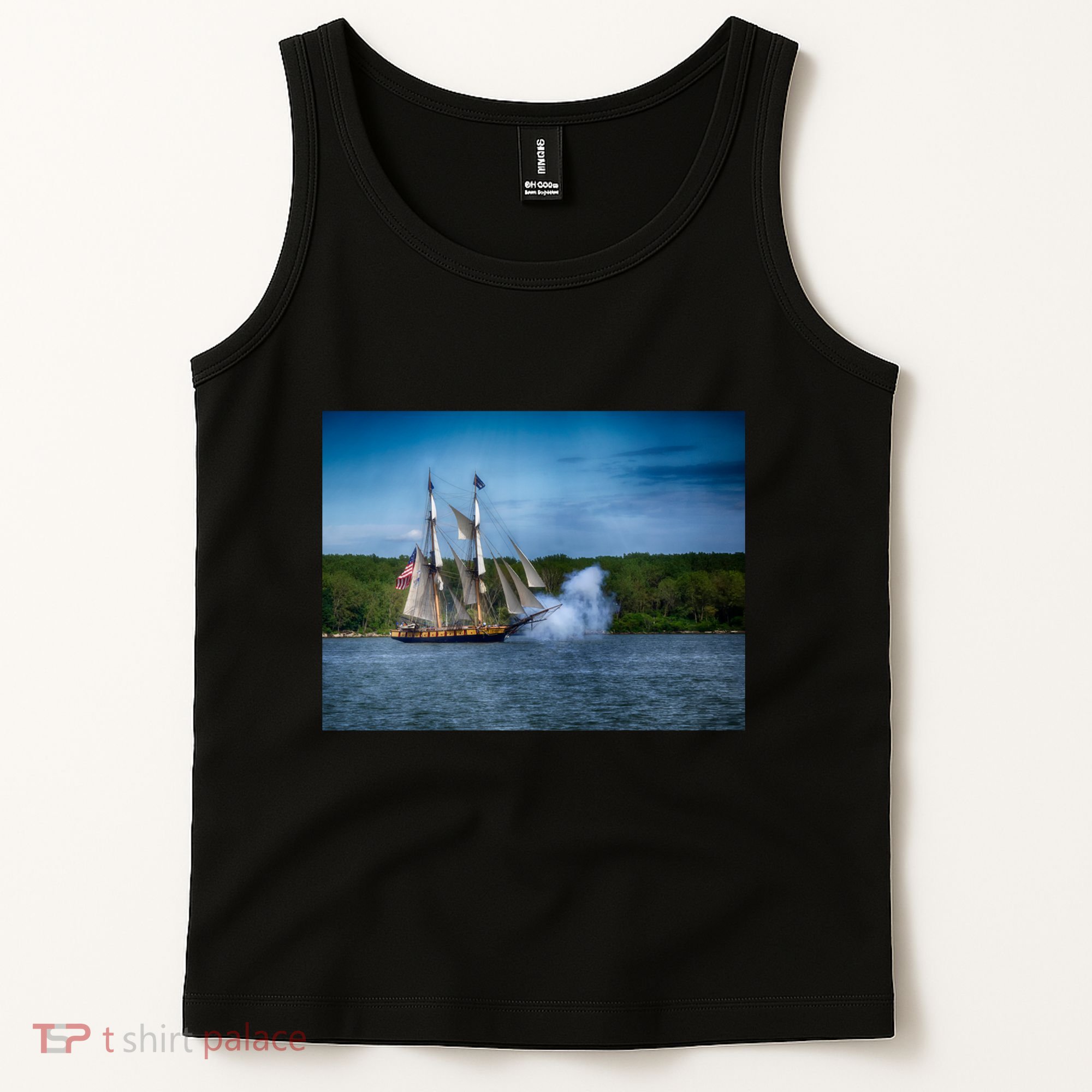 The Tall Ship Niagara With Cannons Tank Top