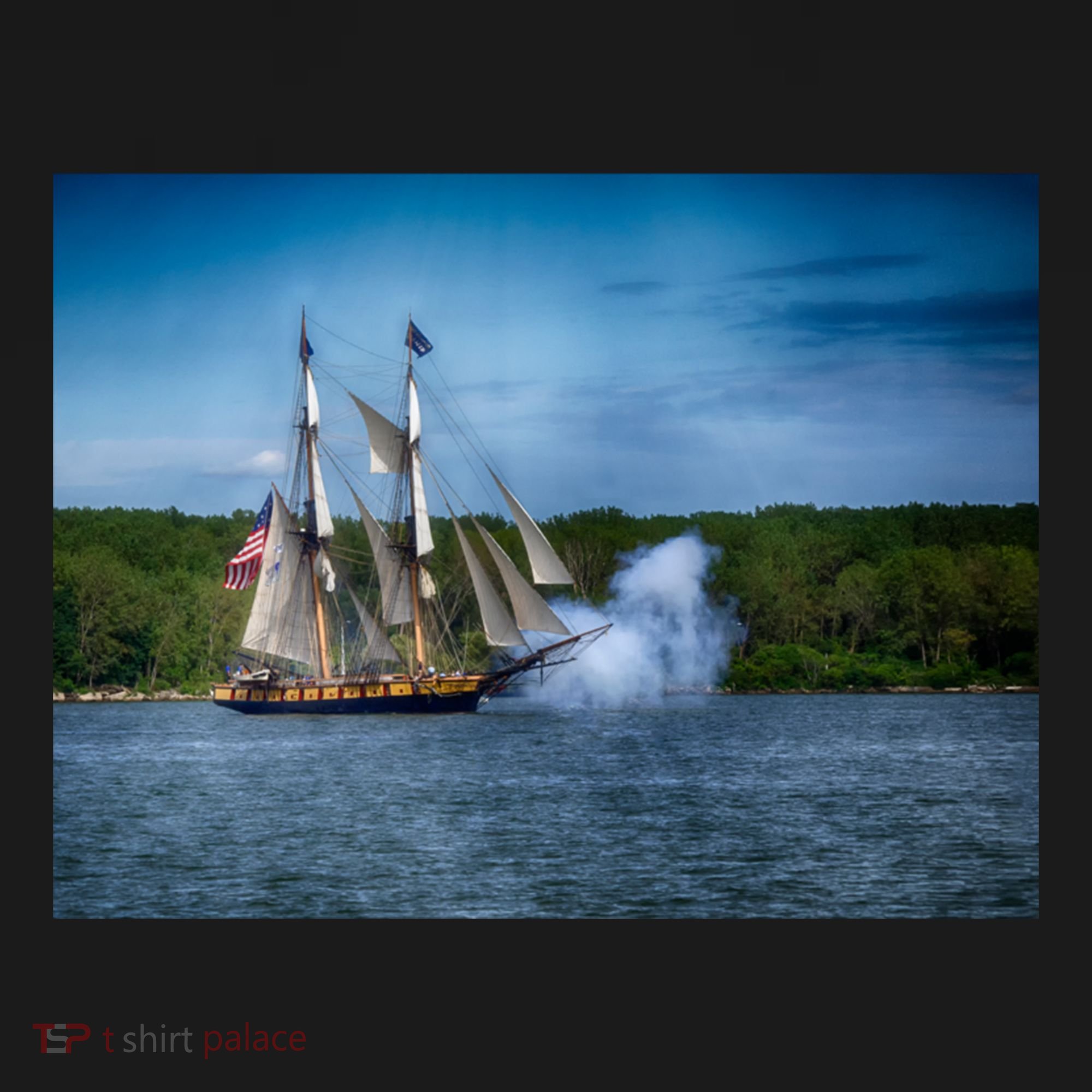 The Tall Ship Niagara With Cannons Tank Top