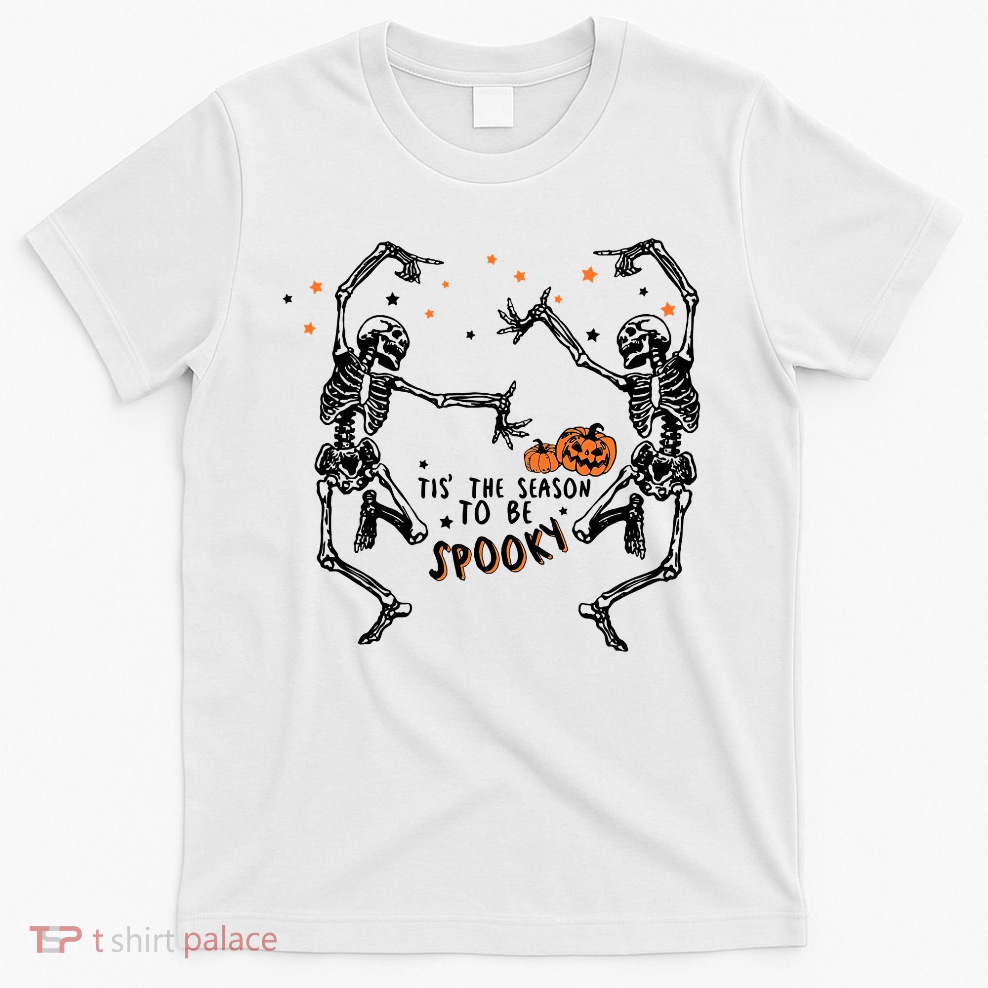 Tis The Season To Be Spooky Halloween Dancing Skeletons T-Shirt