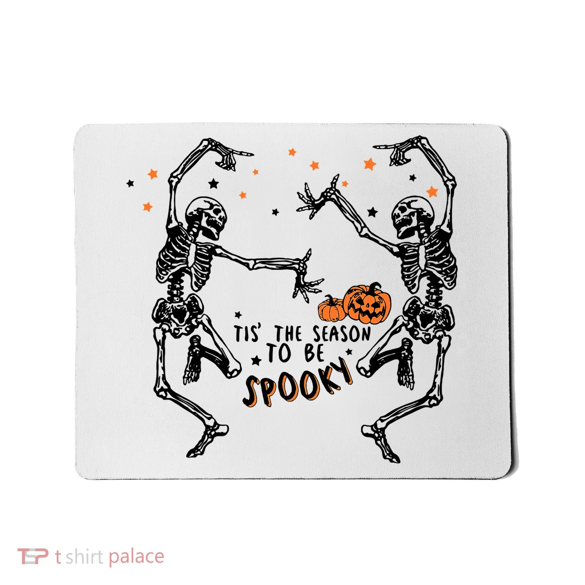 Tis The Season To Be Spooky Halloween Dancing Skeletons Mousepad