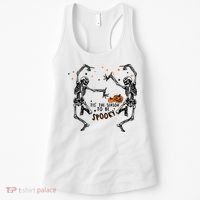 Tis The Season To Be Spooky Halloween Dancing Skeletons Women's Tank Top thumb 0