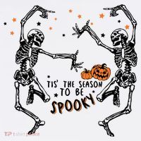 Tis The Season To Be Spooky Halloween Dancing Skeletons Women's Tank Top thumb 5