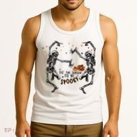 Tis The Season To Be Spooky Halloween Dancing Skeletons Tank Top thumb 3
